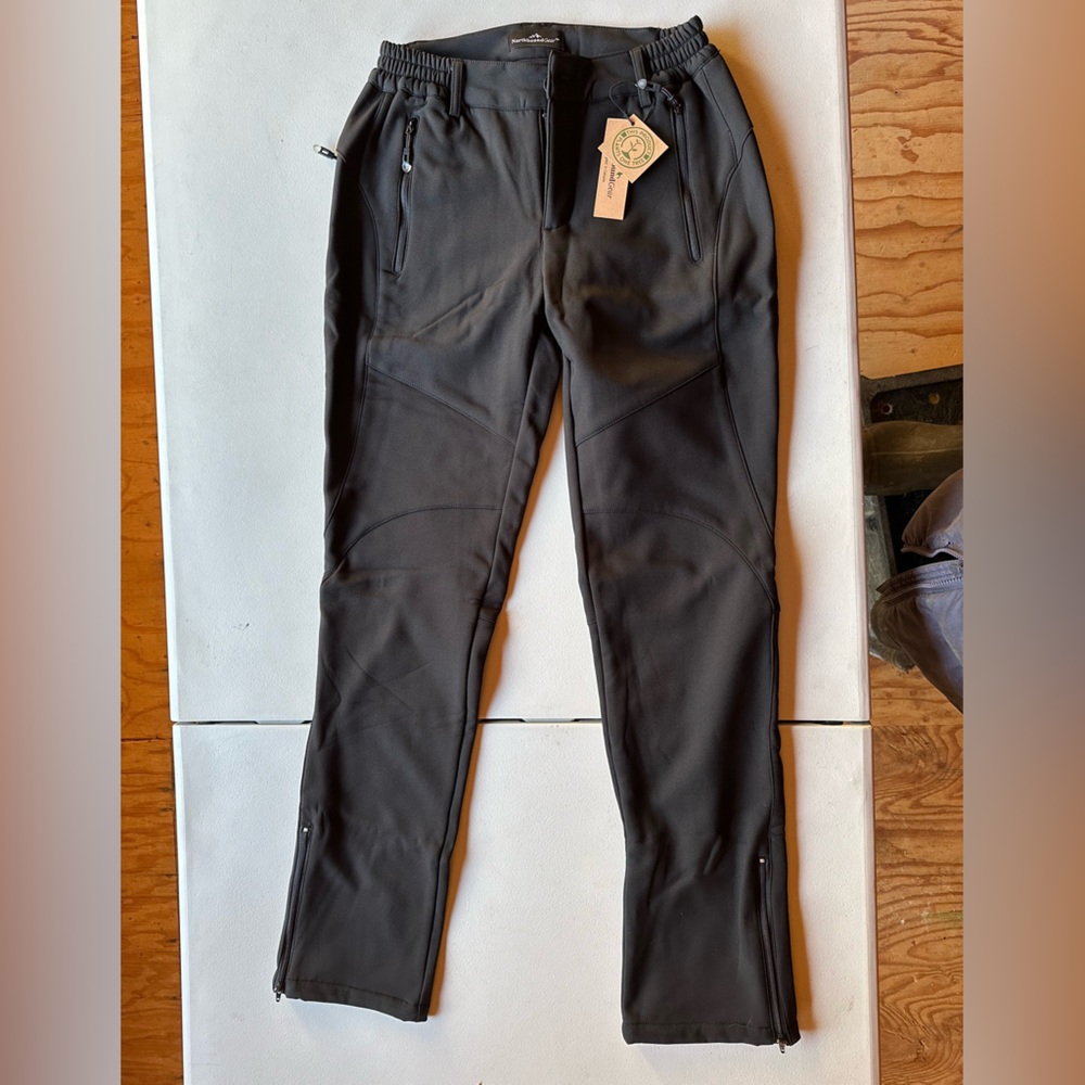 Black Northbound Gear Womens Pants w Waterproof, Fleece-Backed Fabric, NWT!